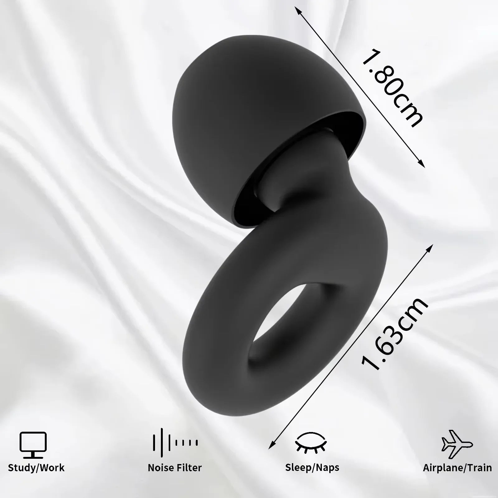 Reusable Silicone Noise Reducing Sleep Earplugs
