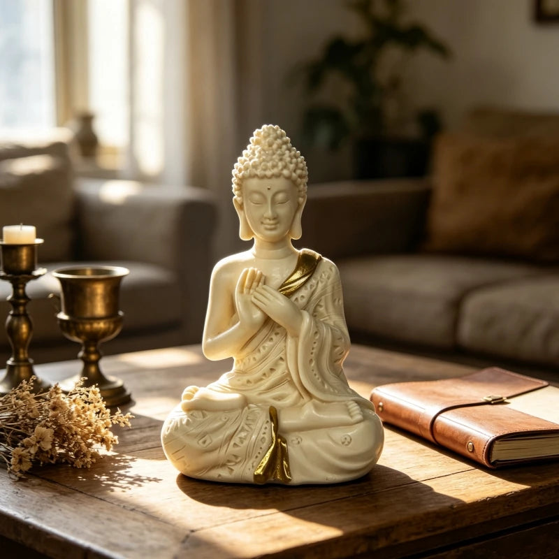 Resin Buddha Meditation Home Decor Statue
