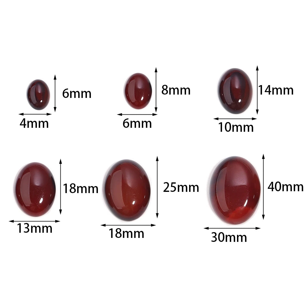 Natural Stone Oval Cabochon Beads