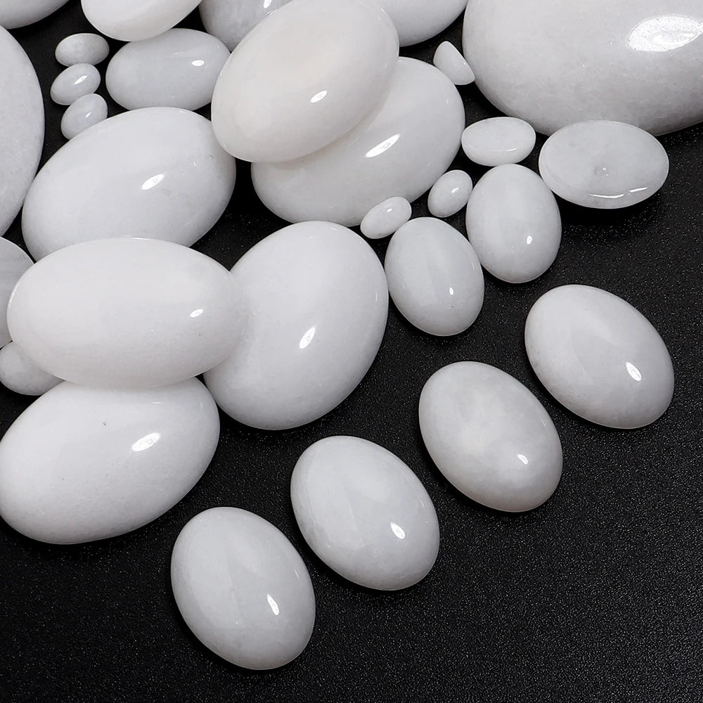 Natural Stone Oval Cabochon Beads