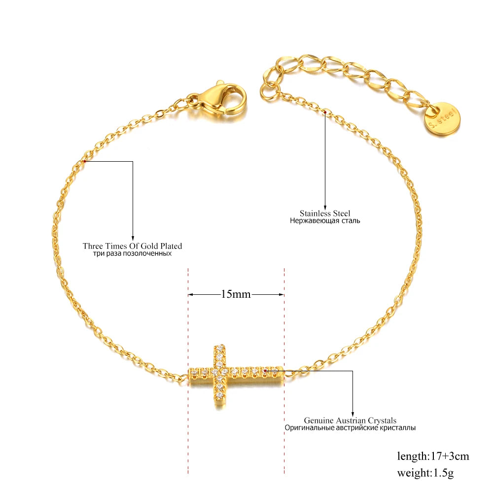 Stainless Steel Cross Faith Bracelet
