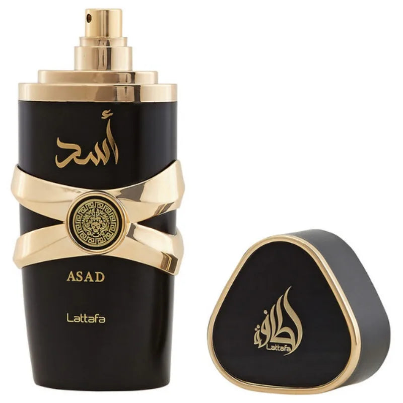 Lattafa Asad Eau de Parfum Spray 100 ml Parfums Arabes Originaux Parfum Oriental Durable Phéromones Parfum Cologne pour Hommes Cadeau
