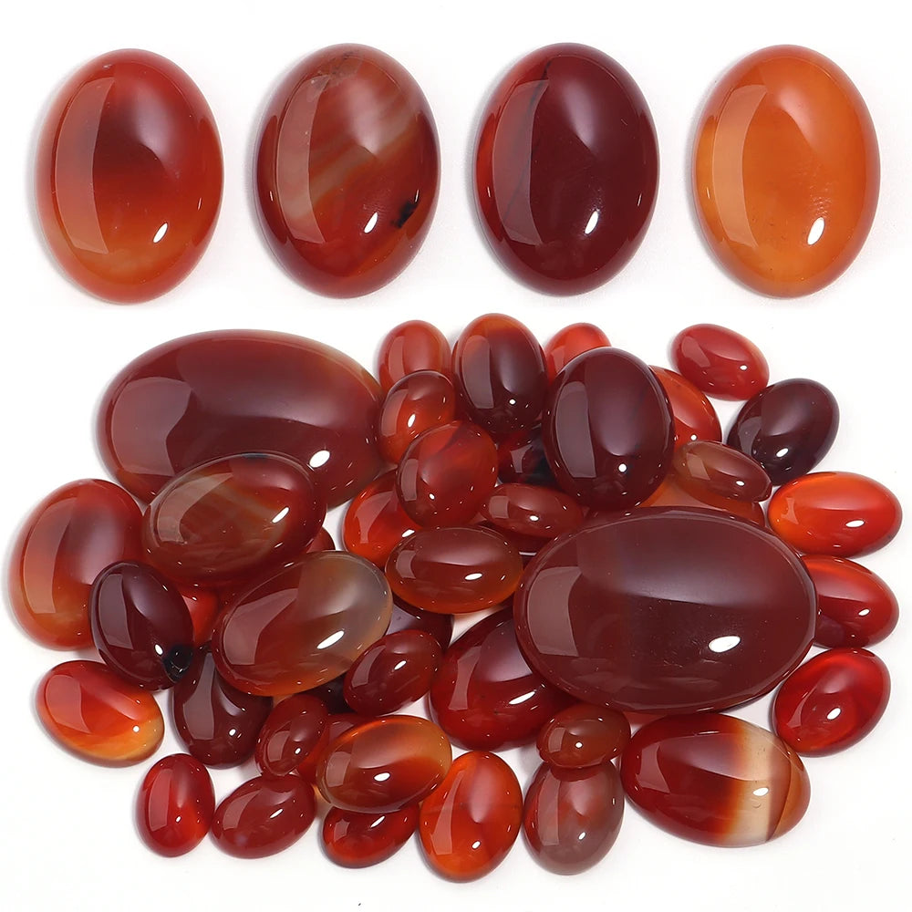 Natural Stone Oval Cabochon Beads