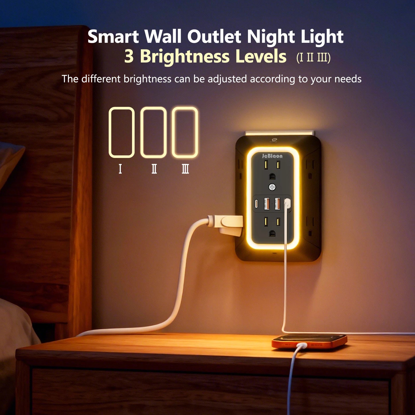 Wall Outlet Extender with USB Ports