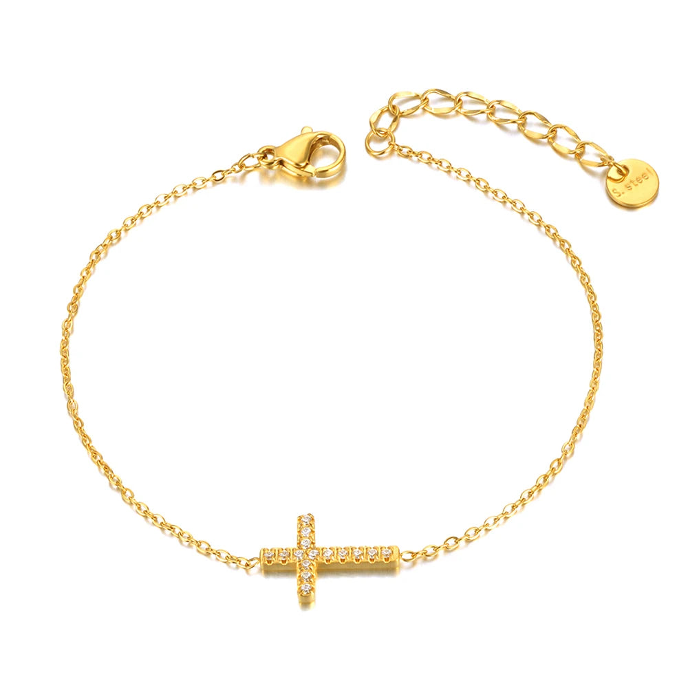 Stainless Steel Cross Faith Bracelet