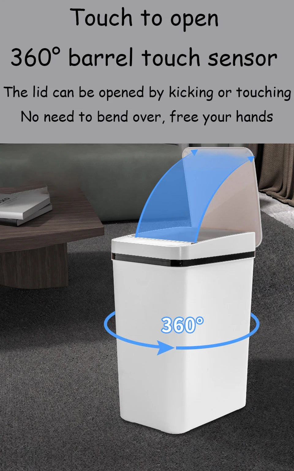 12L Touchless Motion Sensor Trash Can