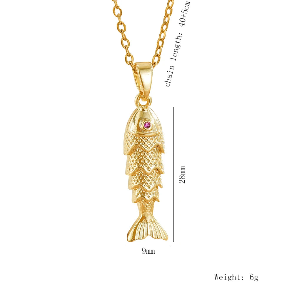 Fish Pendant Necklace for Women