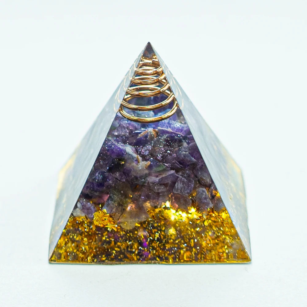 Crystal Energy Pyramid Chakra Decor