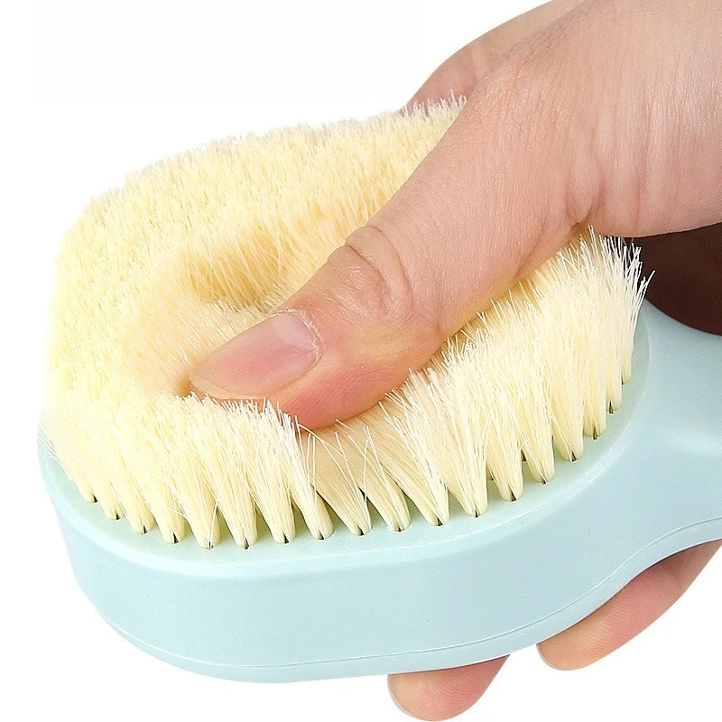 Long Handle Plus Liquid Bath Brush Push-pull Liquid Bath Brush Hangable Long Handle Soft-bristled Back Bath Brush