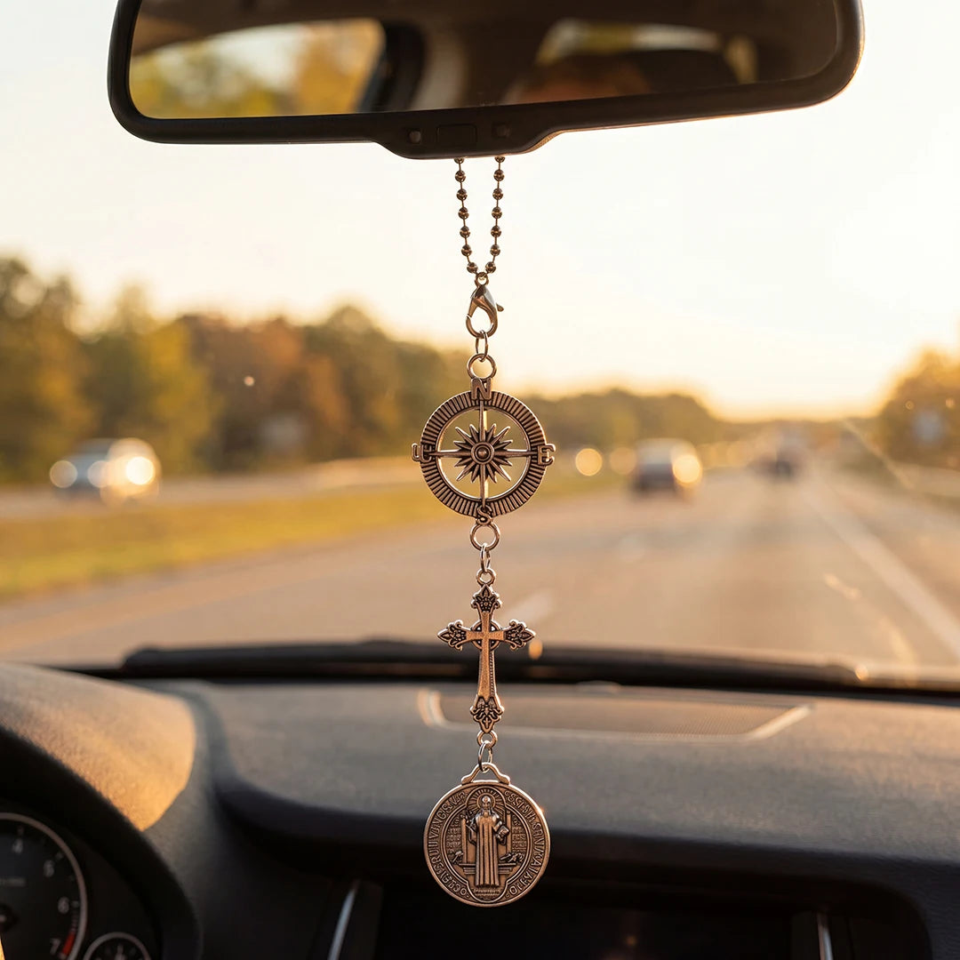 Christian Car Protection Cross Hanging Charm