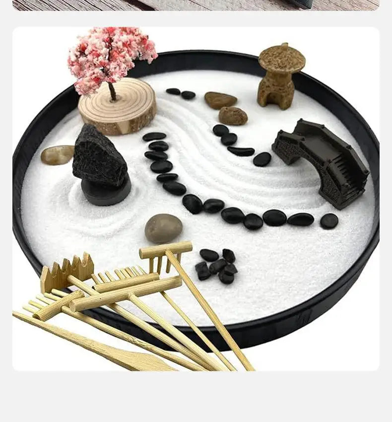 Zen Garden Stress Relief Desk Decor