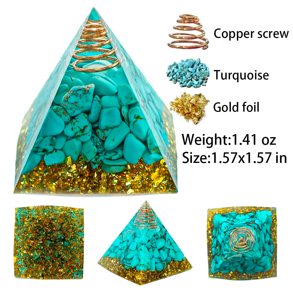 Crystal Energy Pyramid Chakra Decor