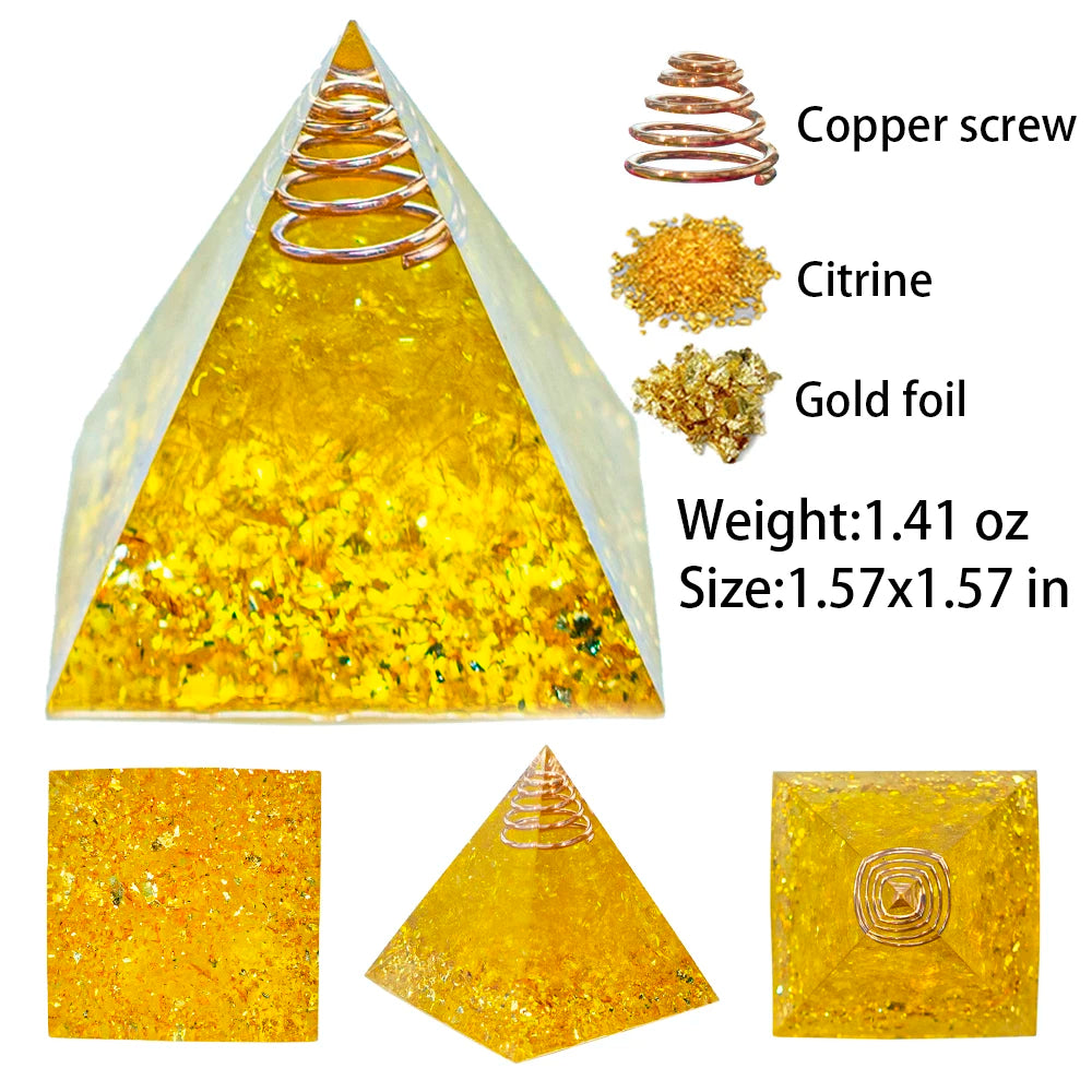 Crystal Energy Pyramid Chakra Decor