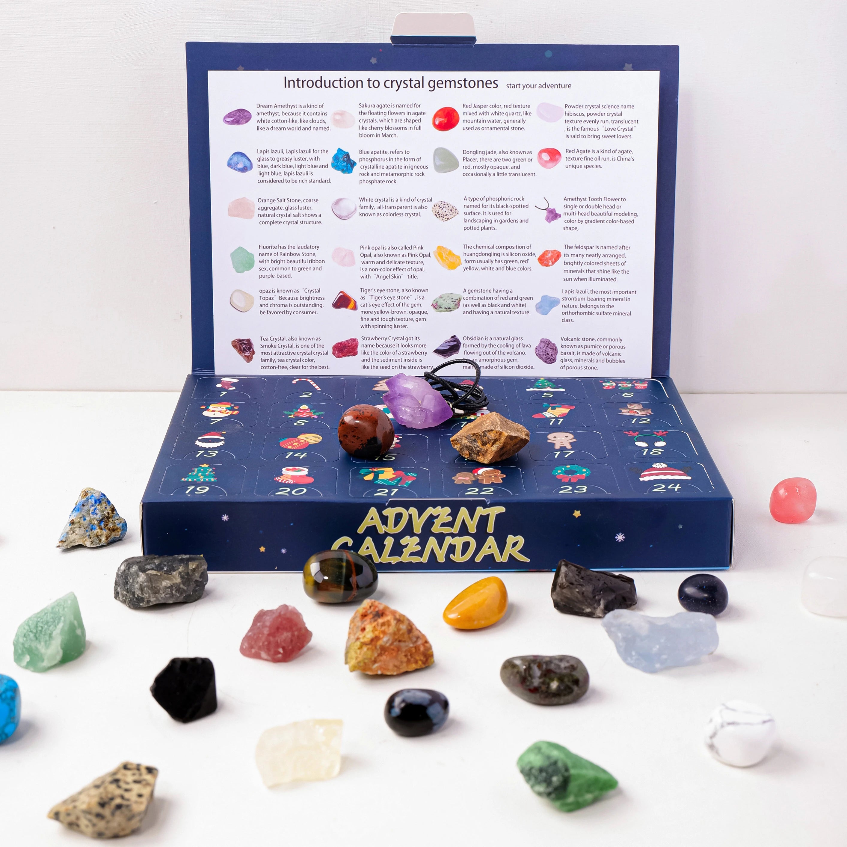 Crystal Mineral Gift Box Chakra Stone Collection