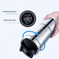 New Detachable Double Layer Stainless Steel Vacuum Whey Protein Powder Sports Shaker Water Bottle for Outdoor Use