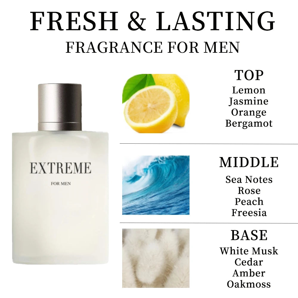 EXTREME Men's EDP 3,4 Ounce (Pack of 1) Eau de Parfum pour Hommes Parfum pour Hommes Parfum Longue Durée pour Hommes
