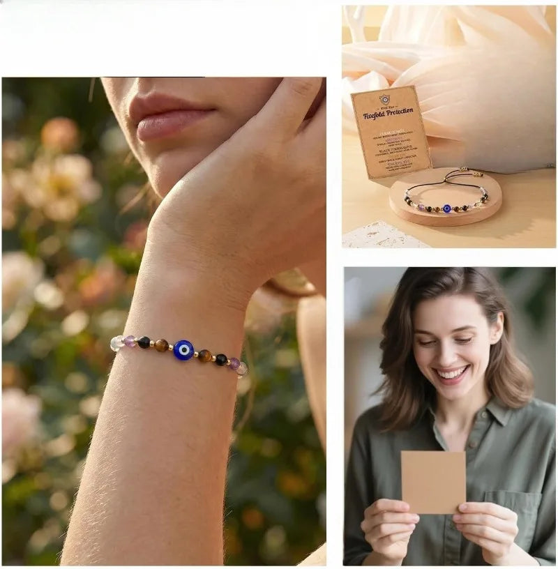 Evil Eye Crystal Protection Bracelet