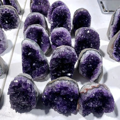 Natural Amethyst Crystal Cluster Geode