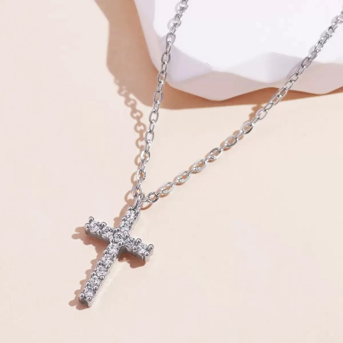 Gold Cross Faith Pendant Necklace