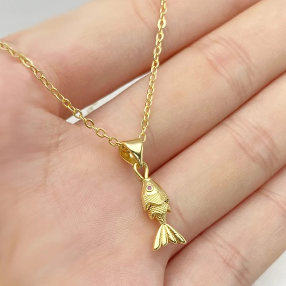 Fish Pendant Necklace for Women