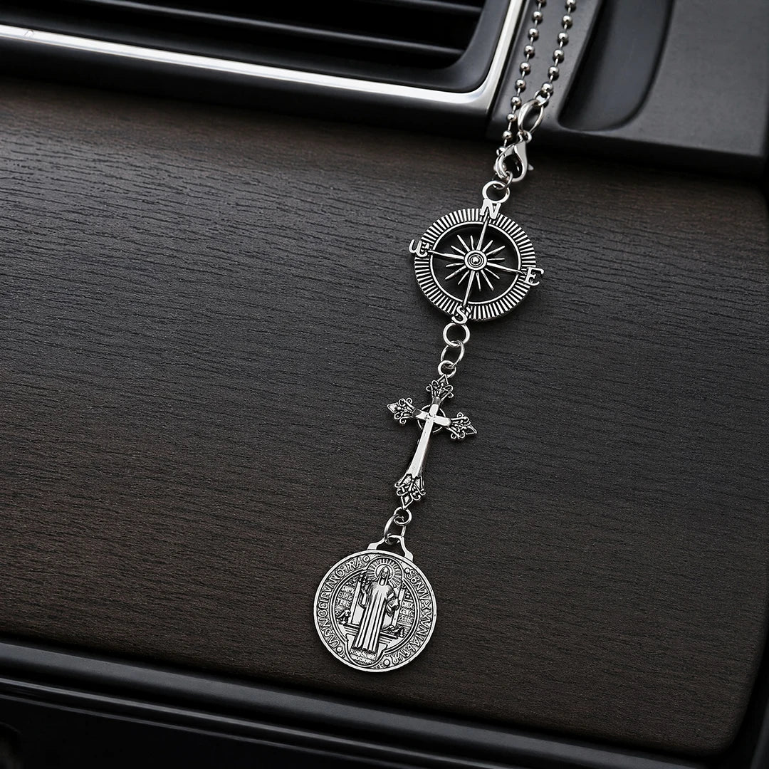 Christian Car Protection Cross Hanging Charm