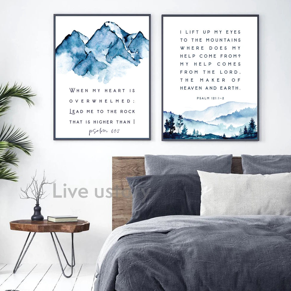 Psalm 91 Bible Verse Canvas Wall Art