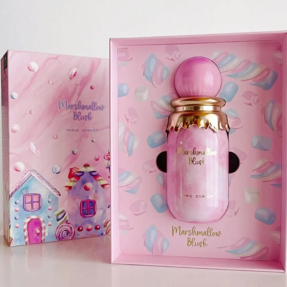 3.4oz/100ml Paris Corner Corner Marshmallow Women's Perfume Eau De Toilette Long-lasting Floral Scent Fresh Natura Perfume