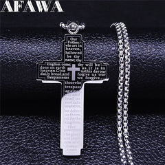 Christian Bible Cross Pendant Necklace