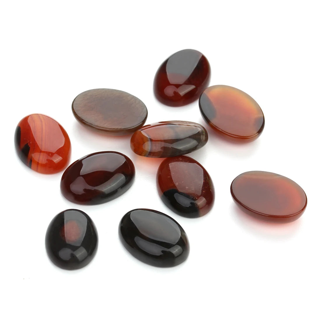 Natural Stone Oval Cabochon Beads