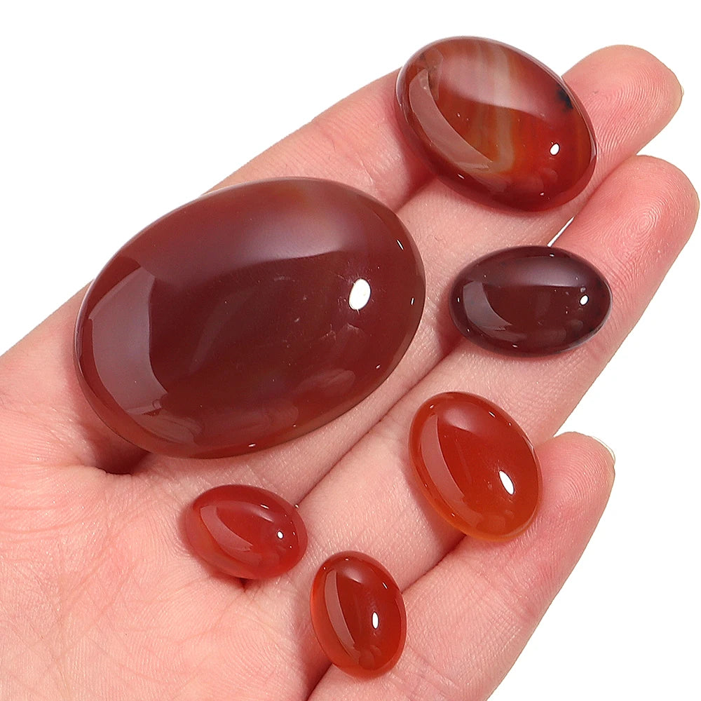 Natural Stone Oval Cabochon Beads