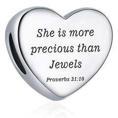 Sterling Silver Faith Charm Bead