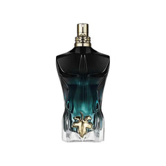Jean Paul Gaultier Les Males De Le Beau Le Parfum Eau De Parfum (125ml) features a male torso-shaped bottle with a gradient black-teal design, gold chest detailing, and a metallic gold spray cap—an iconic collector's piece.