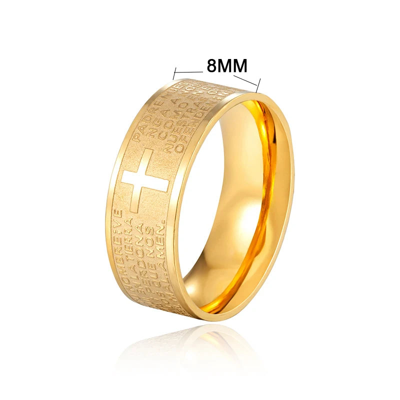 Christian Cross Bible Prayer Ring