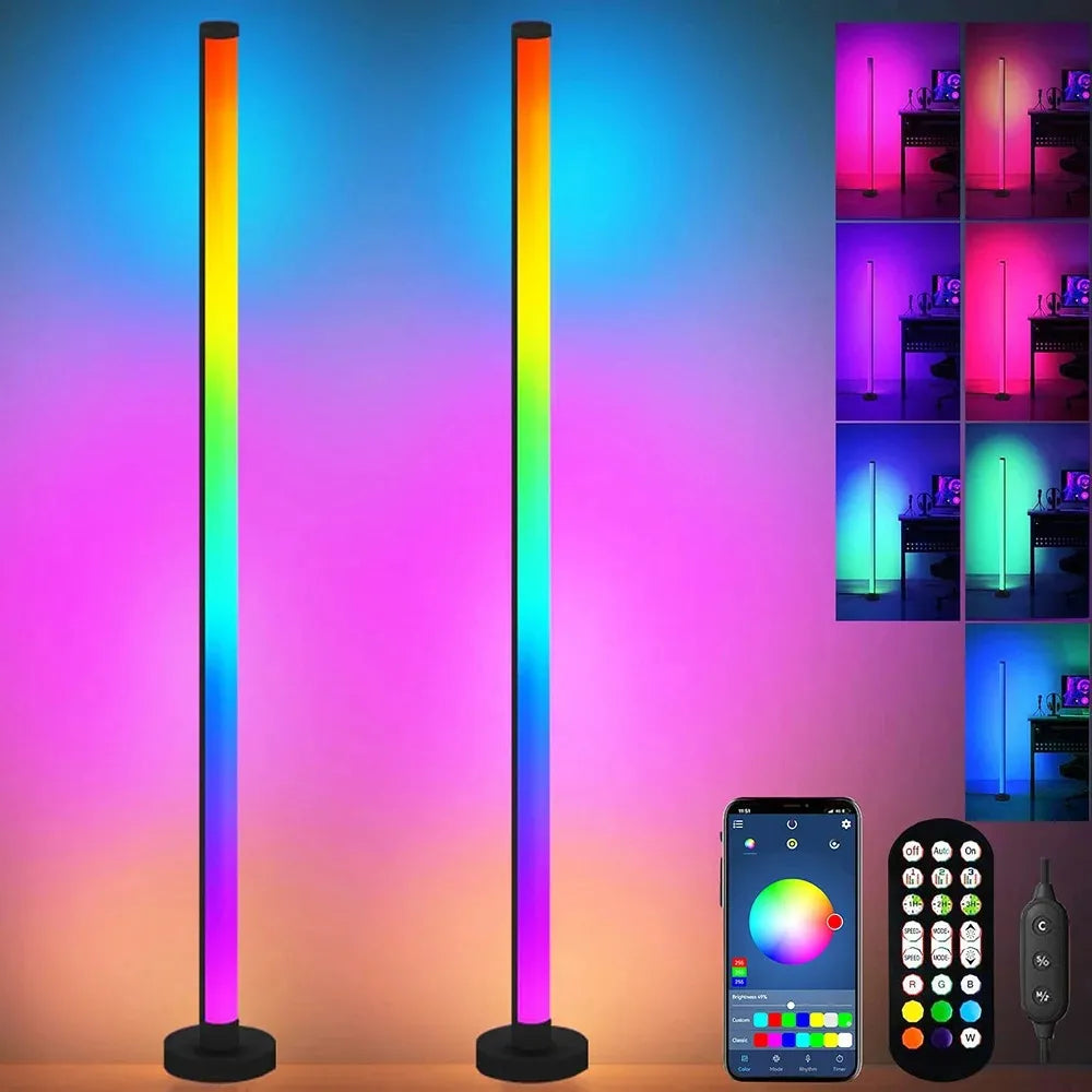 RGB LED Corner Floor Lamp