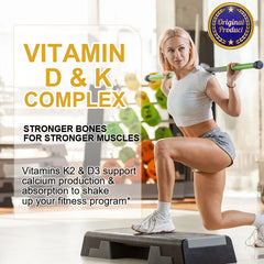 D3K2 Capsules Support Calcium Absorption Strengthen Bone and Teeth Health and Protect the Cardiovascular and Immune systems