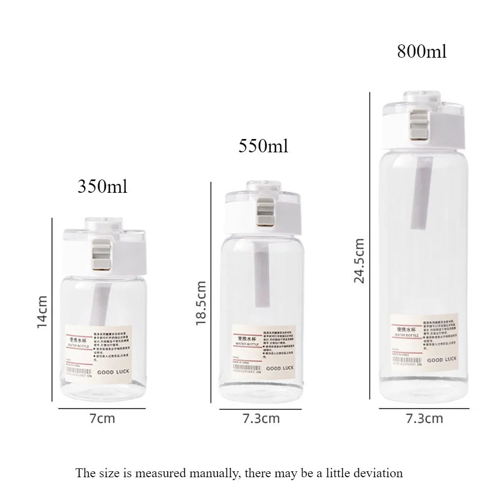 Portable Transparent Kawaii Water Bottle Sports Water Cup Plastic Handy Cup Outdoor Travel Office Essential Water Bottle ]Cup