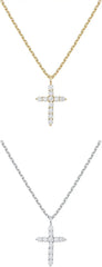Gold Cross Faith Pendant Necklace