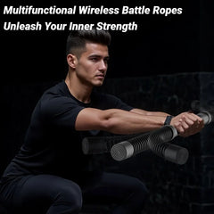 A man in black workout clothes uses the Strength Training Bar Ergonomic Fitness Grip Biceps Triceps Strengthener Spring Arm Expander Muscle Trainer Stainless Steel for effective abdomen exercise and strength training.