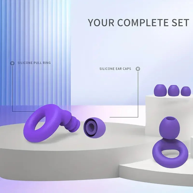 Reusable Silicone Noise Reducing Sleep Earplugs