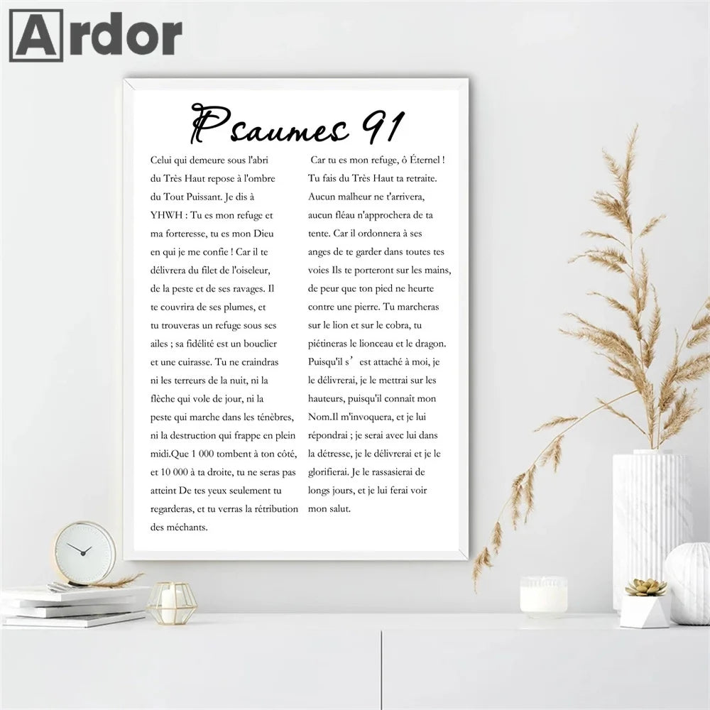 Psalm 91 Bible Verse Wall Art