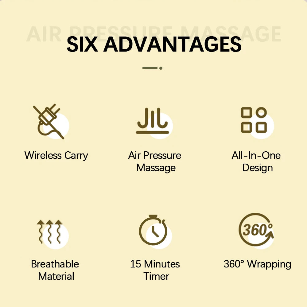 Wireless Air Compression Calf Massager for Leg Relief