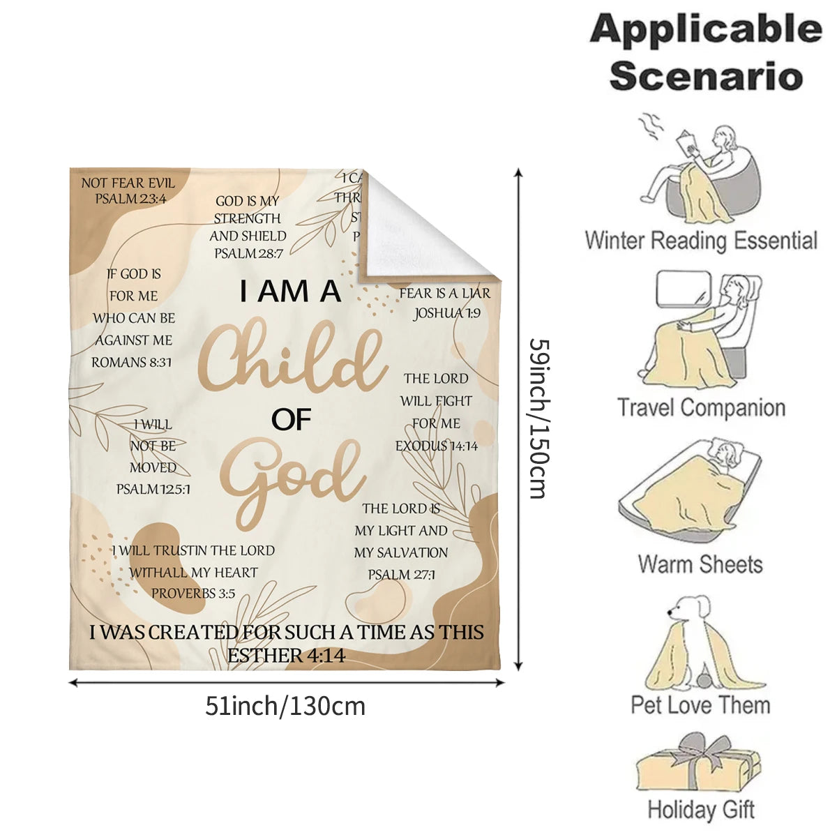 Bible Scripture Inspirational Blanket