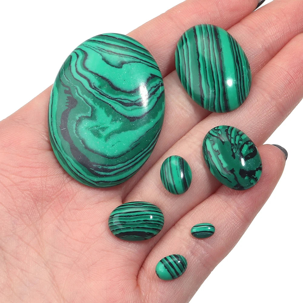 Natural Stone Oval Cabochon Beads