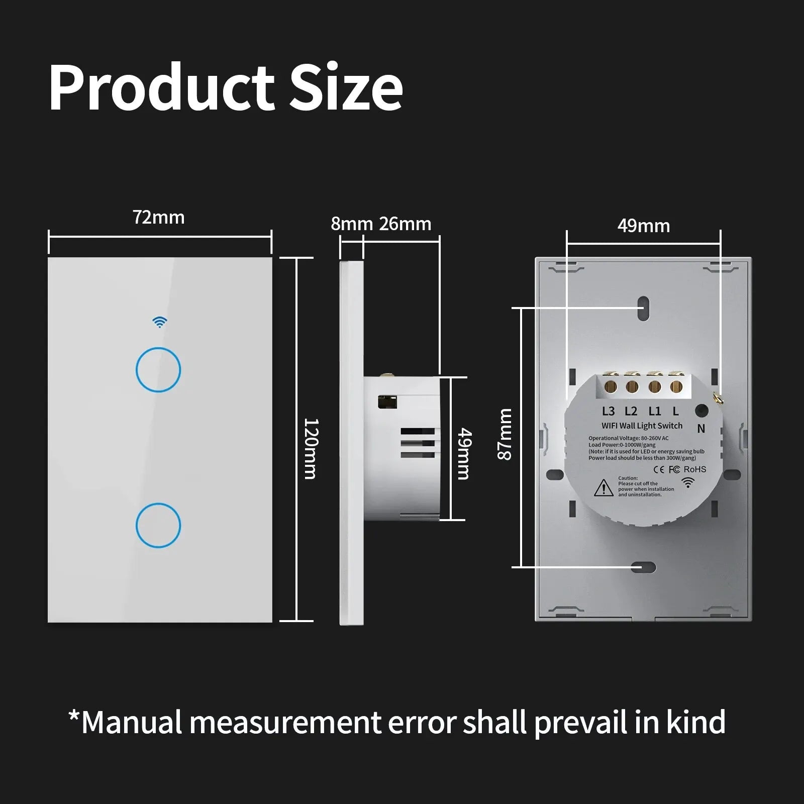 Tuya Smart Touch Wall Light Switch