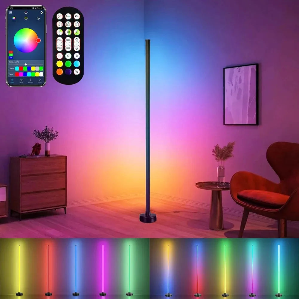 RGB LED Corner Floor Lamp