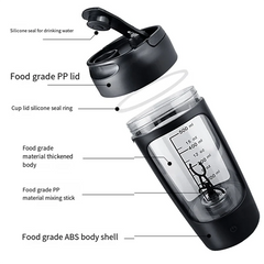 J1UL1N Electric Protein Shaker Bottle Portable 1200Mah Rechargeable Blender Cup Automatic Self Stirring Mug Mixing Cups