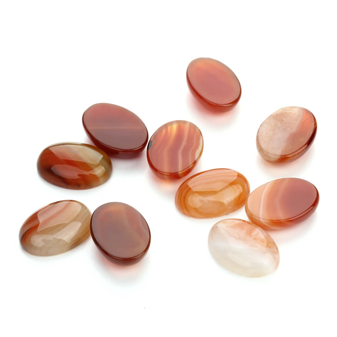 Natural Stone Oval Cabochon Beads