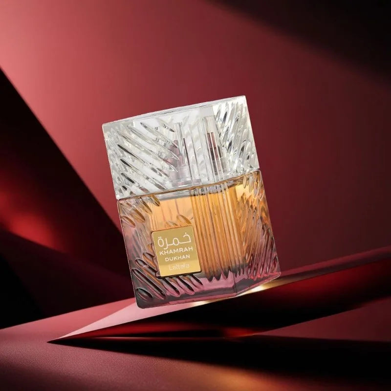 Lattafa Khamrah Dukhan Eau de Parfum Spray 100 ml Perfumes árabes originales Perfume oriental duradero de alta calidad Colonia Maquillaje