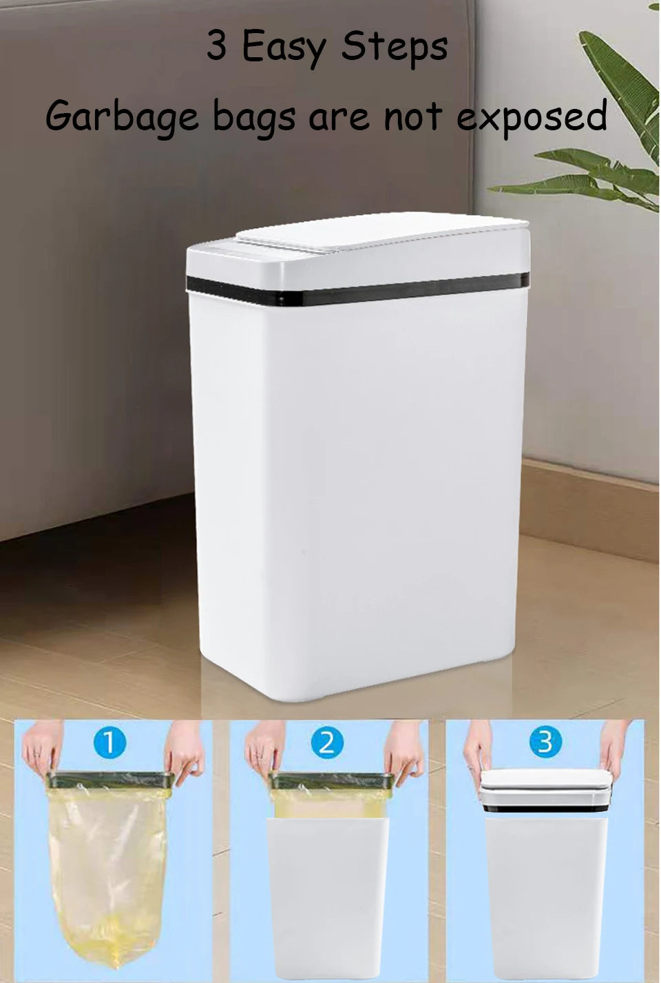 12L Touchless Motion Sensor Trash Can