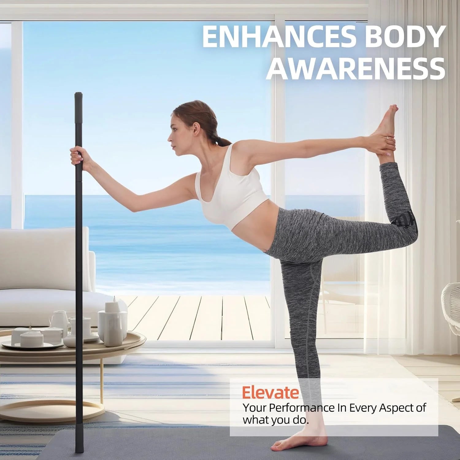 Adjustable Yoga Mobility Stretch Stick